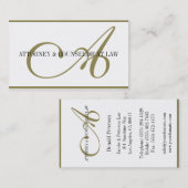 弁護士弁護士の法的カウンセラーの法律事務所のオフィス 名刺 (正面/裏面)