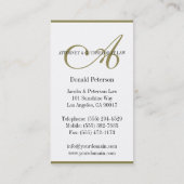 弁護士弁護士の法的カウンセラーの法律事務所のオフィス 名刺 (裏面)