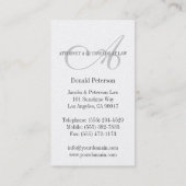 弁護士弁護士の法的カウンセラーの法律事務所のオフィス 名刺 (裏面)