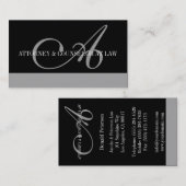 弁護士弁護士の法的カウンセラーの法律事務所のオフィス 名刺 (正面/裏面)