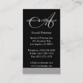 弁護士弁護士の法的カウンセラーの法律事務所のオフィス 名刺 (裏面)