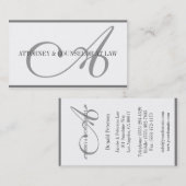 弁護士弁護士の法的カウンセラーの法律事務所のオフィス 名刺 (正面/裏面)
