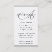 弁護士弁護士の法的カウンセラーの法律事務所のオフィス 名刺 (裏面)