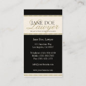 弁護士弁護士の法的カウンセラーの法律事務所の金ゴールド 名刺 (裏面)