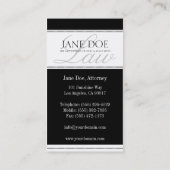 弁護士弁護士の法的カウンセラーの法律事務所の銀 名刺 (裏面)