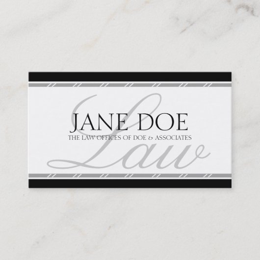 弁護士弁護士の法的カウンセラーの法律事務所の銀 名刺 (正面)