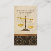 弁護士弁護士の法的練習の裁判官の記号 名刺 (裏面)