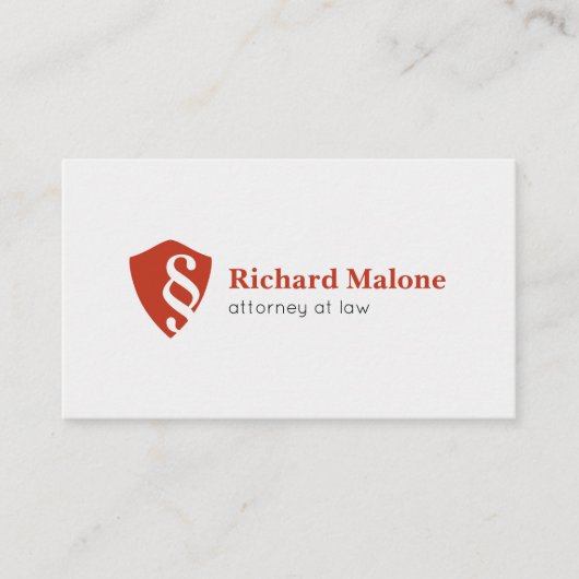 弁護士弁護士の盾のロゴの名刺 名刺 (正面)