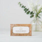 弁護士弁護士の金ゴールドのスケールのエレガントな大理石 名刺 (スタンド正面)