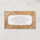 弁護士弁護士の金ゴールドのスケールのエレガントな大理石 名刺 (裏面)