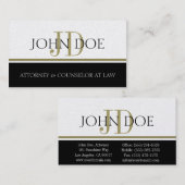 弁護士弁護士の金ゴールドのストライプ-利用できるレターヘッド 名刺 (正面/裏面)