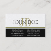 弁護士弁護士の金ゴールドのストライプ-利用できるレターヘッド 名刺 (裏面)