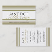 弁護士弁護士の金ゴールドは衰退します-利用できるレターヘッド- 名刺 (正面/裏面)