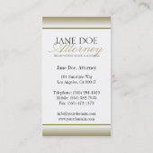 弁護士弁護士の金ゴールドは衰退します-利用できるレターヘッド- 名刺 (裏面)