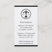 弁護士弁護士の飛行機航空会社の航空法の会社 名刺 (裏面)