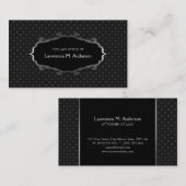 弁護士弁護士の黒の銀のプロフェッショナル 名刺 (正面/裏面)