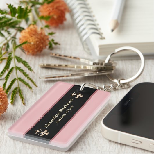 弁護士弁護士はかりで測ジャスティス写真カスタム キーホルダー (正面右)