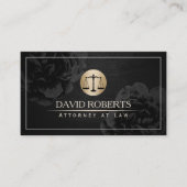 弁護士弁護士エレガントブラックフローラ 名刺 (正面)