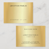 弁護士弁護士エレガント金ゴールドテンプレート法律事務所 名刺 (正面/裏面)