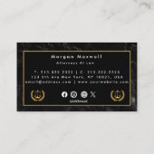 弁護士弁護士クラシック 名刺 (裏面)