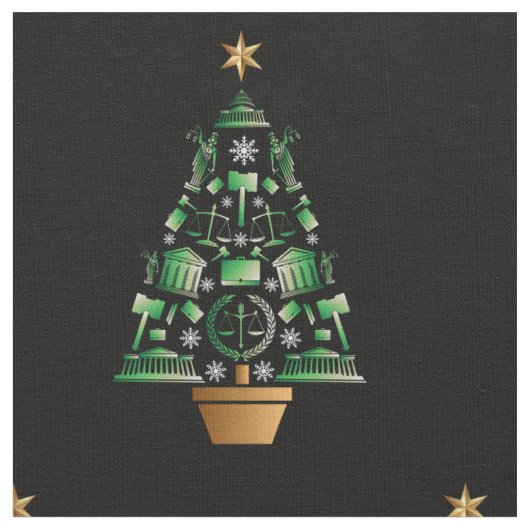 弁護士弁護士クリスマスツリー ファブリック (クローズアップ)