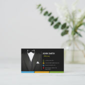 弁護士弁護士コンサルタントTuxedoビジネスマン訴訟 名刺 (スタンド正面)