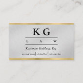 弁護士弁護士シルバー&金ゴールド名刺 名刺 (正面)