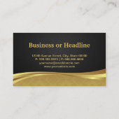 弁護士弁護士ジャスティスエレガントブラック金ゴールドダマスク 名刺 (裏面)