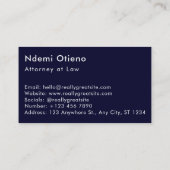 弁護士弁護士ジャスティススケール男らし 名刺 (裏面)