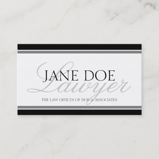 弁護士弁護士スクリプト-使用可能なレターヘッド- 名刺 (正面)