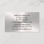 弁護士弁護士バラ金ゴールド名刺 名刺 (裏面)