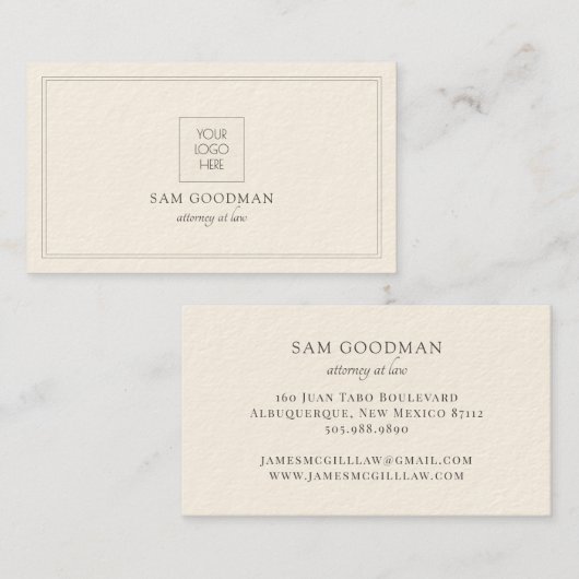 弁護士弁護士ビジネスロゴ 名刺 (正面/裏面)