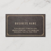 弁護士弁護士フェイクレザー金ゴールドスケール 名刺 (裏面)