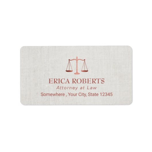 弁護士弁護士フォイルバラ金ゴールドクラシーリネン ラベル (正面)