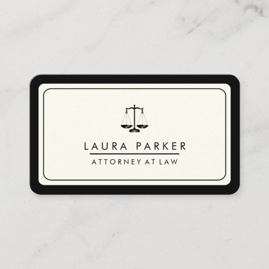 弁護士弁護士ブラックスケールプロフェッショナル 名刺 (正面)