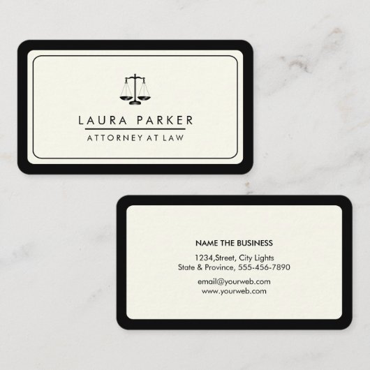 弁護士弁護士ブラックスケールプロフェッショナル 名刺 (正面/裏面)