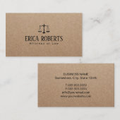 弁護士弁護士ブラックスケールロゴクラ素朴フト 名刺 (正面/裏面)