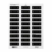 弁護士弁護士ブラック金ゴールドパーソナライズ ラベル (フルシート)