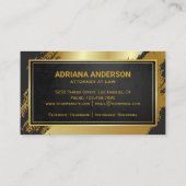 弁護士弁護士ブラック&ゴールデンスケールプロフェッショナル 名刺 (裏面)