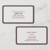 弁護士弁護士プレーンラウンドコーナー 名刺 (正面/裏面)