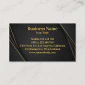 弁護士弁護士プロフェッショナルバックアンド金ゴールド 名刺 (裏面)