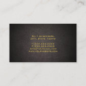 弁護士弁護士プロ金ゴールドスケールエレガント 名刺 (裏面)