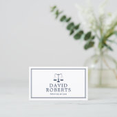 弁護士弁護士ミニマリストネイビーブルー 名刺 (スタンド正面)