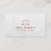 弁護士弁護士モダンバラ金ゴールドスケールシルバー 名刺 (正面)