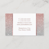 弁護士弁護士モダンバラ金ゴールド&シルバーグリッター 名刺 (裏面)