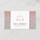 弁護士弁護士モダンバラ金ゴールド&シルバーグリッター 名刺 (正面)