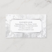 弁護士弁護士モダンホワイトマーブル 名刺 (裏面)