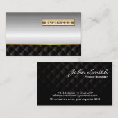 弁護士弁護士ラグジュアリー金ゴールドラベルフェイクメタル  名刺 (正面/裏面)