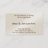 弁護士弁護士レディージャスティスビジネスカード 名刺 (裏面)