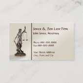 弁護士弁護士レディージャスティスビジネスカード 名刺 (正面)